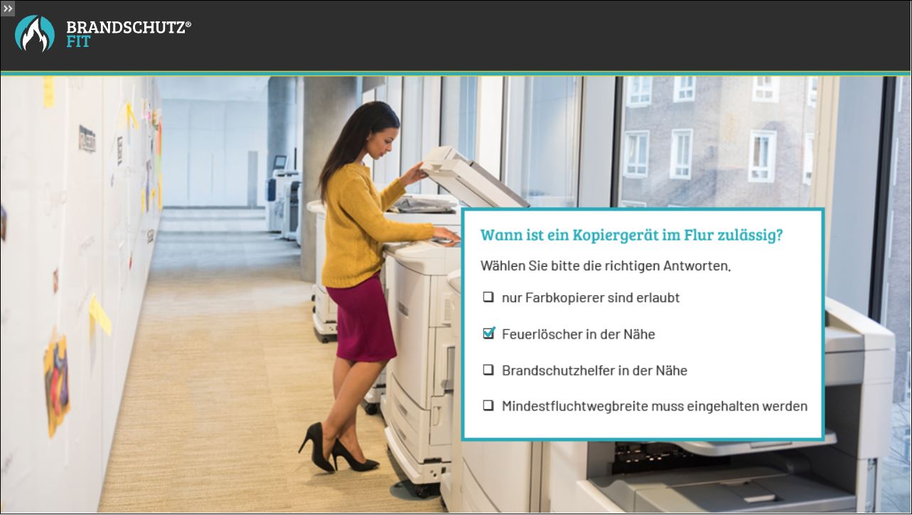 Online Unterweisung BrandschutzFit® - Verhalten im Brandfall
