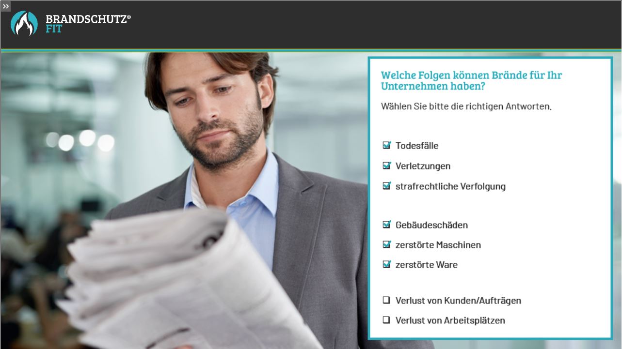 Online Unterweisung BrandschutzFit® - Verhalten im Brandfall