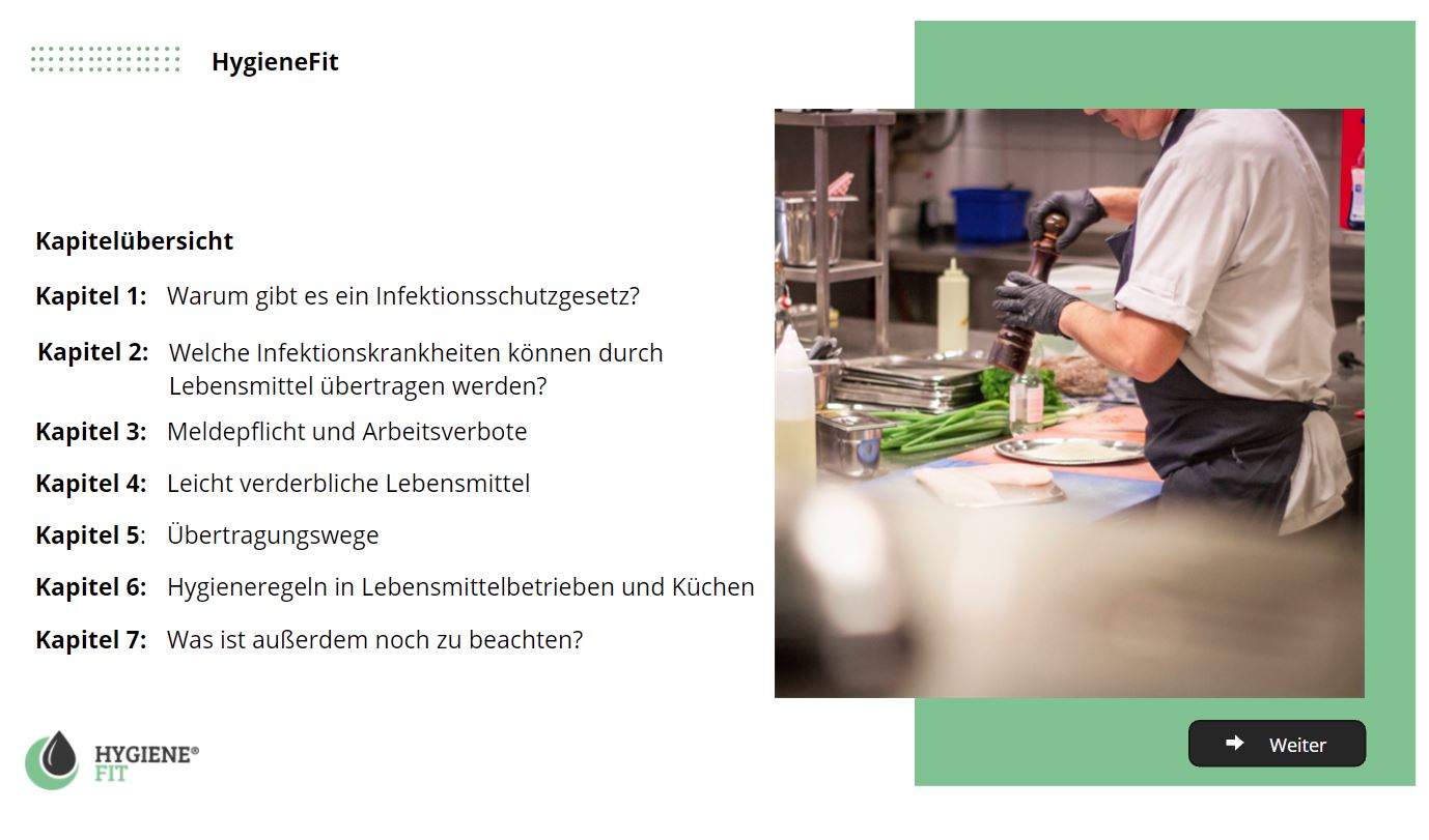 Online Folgebelehrung HygieneFit® nach §43 IfSG- Lizenzpaket für 75 Mitarbeitende